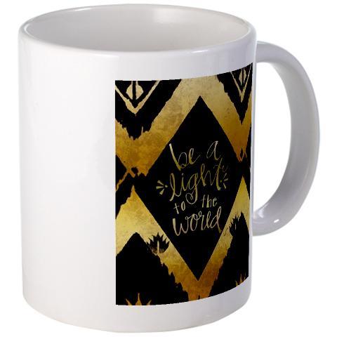 Golden Light to the World Mugs