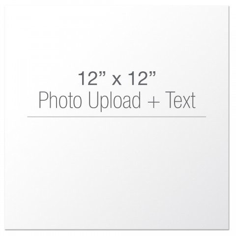 Photo Upload and Text 12x12 Personalized Canvas Wall Art