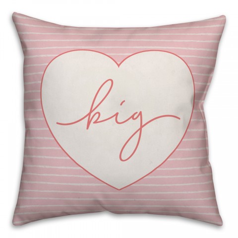 Big Script Heart 18x18 Spun Poly Pillow