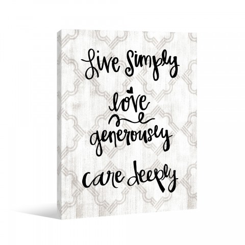 Live Love Handwritten And Moroccan Gallery Wrapped Canvas