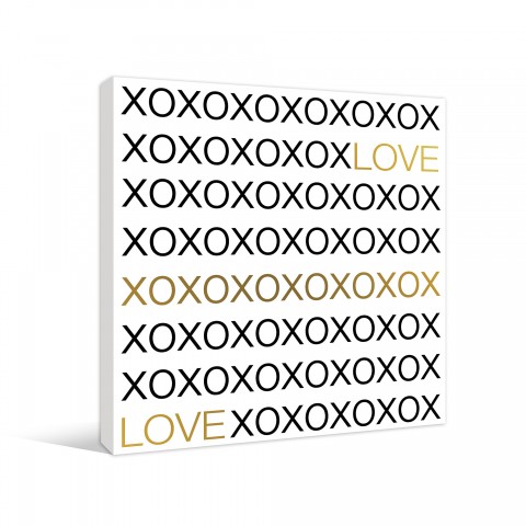 Loves Hugs And Kisses Gallery Wrapped Canvas