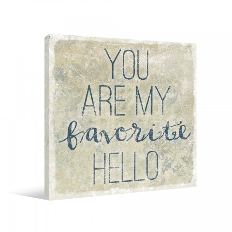 Favorite Hello Gallery Wrapped Canvas 