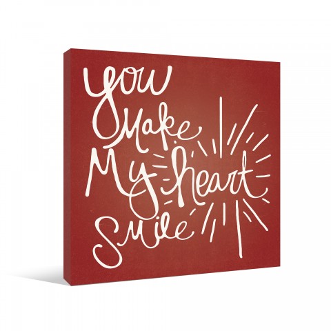 Heart Smile Starburst Gallery Wrapped Canvas