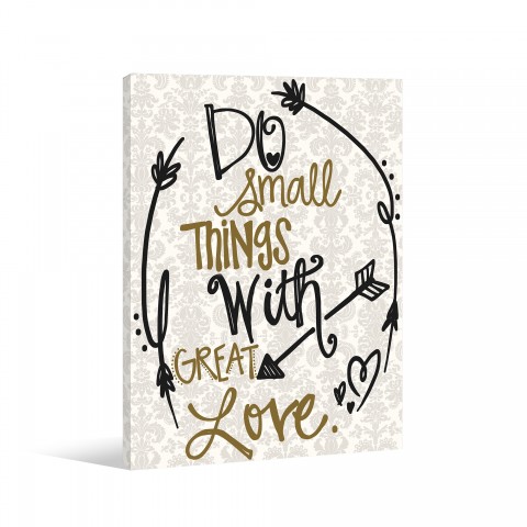 Great Love Damask 24x36 Gallery Wrapped Canvas