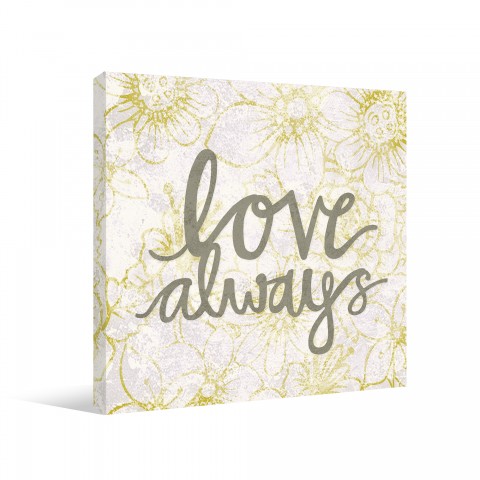 Love Always Floral Gallery Wrapped Canvas
