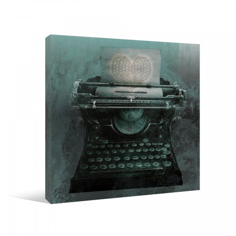 Typewriter Love Letter Gallery Wrapped Canvas