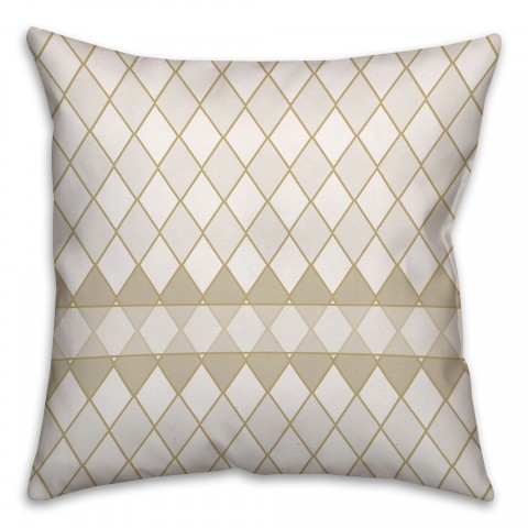 Ivory Diamond Pattern Throw Pillow 