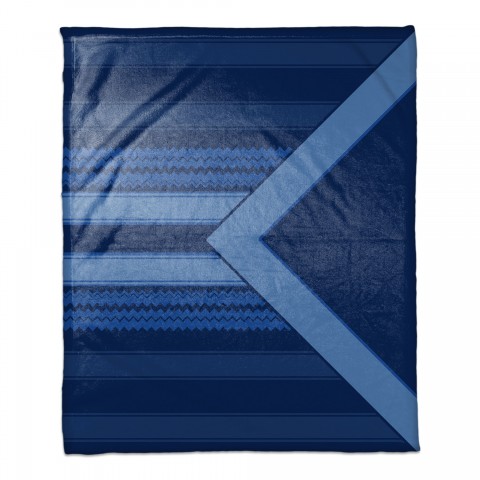Navy Chevron Waves 50x60 Throw Blanket