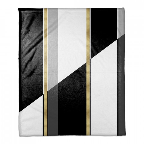 BW inversed with Gold 50x60 Throw Blanket