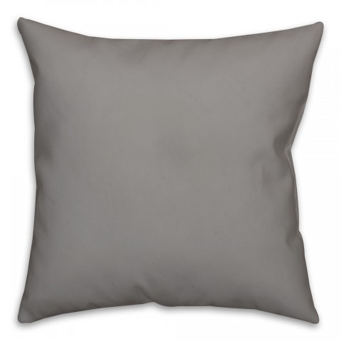 Solid Gray Pillow Throw Pillow