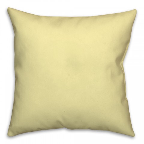 Solid Mellow Yellow Throw Pillow