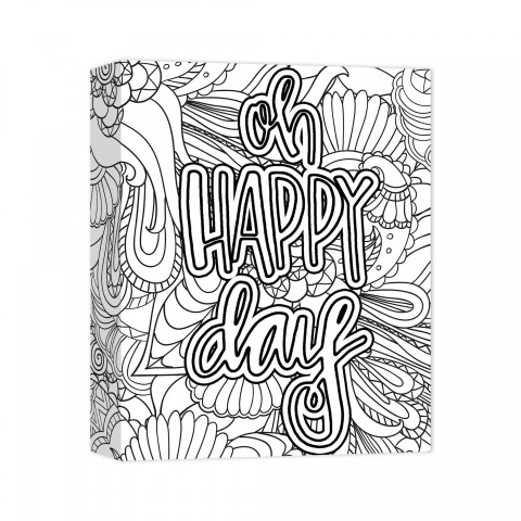 Oh Happy Day 8x10 Coloring Canvas Wall Art