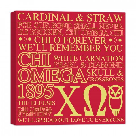 Chi Omega16x16 Canvas Wall Art 