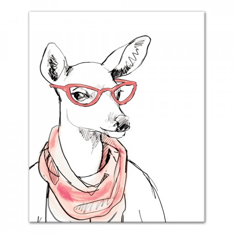 Cool Doe Wears Pink 20x24 Canvas Wall Art