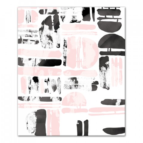 Pink and Black Gridlock 20x24 Canvas Wall Art