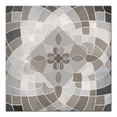 Sepia Kaleidoscope 24x24 Canvas Wall Art 