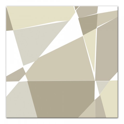 Right Angles in Sepia Abstract 24x24 Canvas Wall Art 