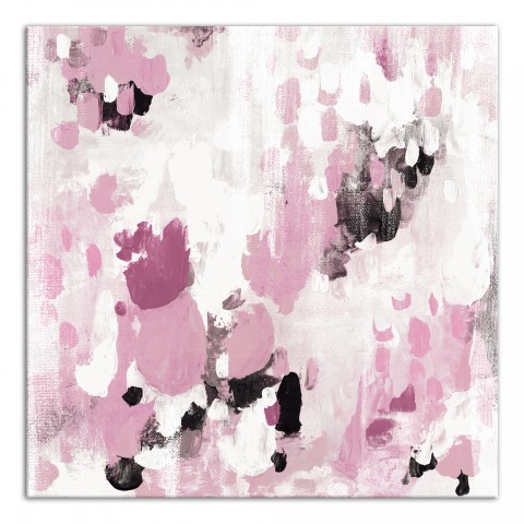 Pink Champagne Abstract 24x24 Canvas Wall Art 