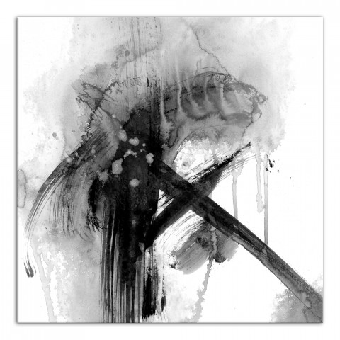 Shades of Grey 1Abstract 24x24 Canvas Wall Art
