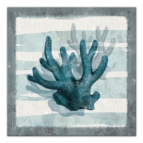 Verdant Coral 24x24 Canvas Wall Art