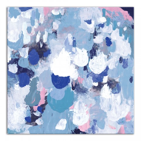 Rain Drops Abstract 24x24 Canvas Wall Art