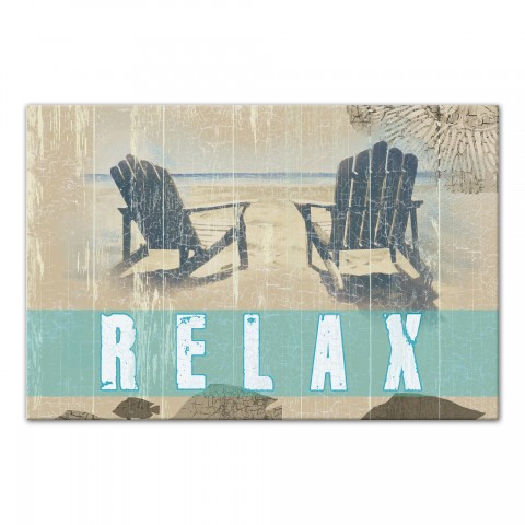 Relax Coastal 36x24 Canvas Wall Art