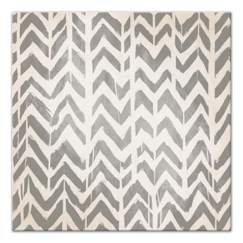 Sepia Chevron 30x30 Canvas Wall Art