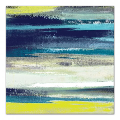 Citrine/ Cobalt Abstract 30x30 Canvas Wall Art