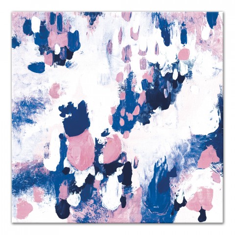 Contemporary Study in Blush Abstract 30x30 Canvas Wall Art