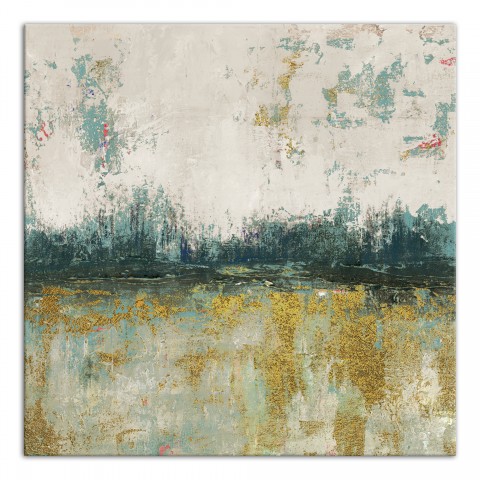 Marsh View Abstract 30x30 Canvas Wall Art