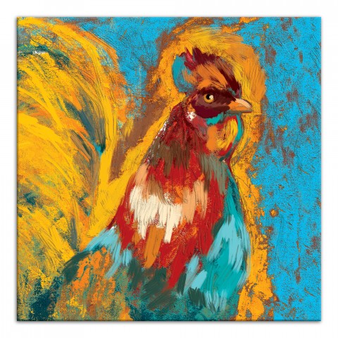 Regal Rooster 30x30 Canvas Wall Art