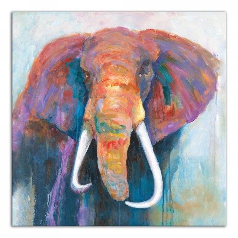 Patient Pachyderm 30x30 Canvas Wall Art