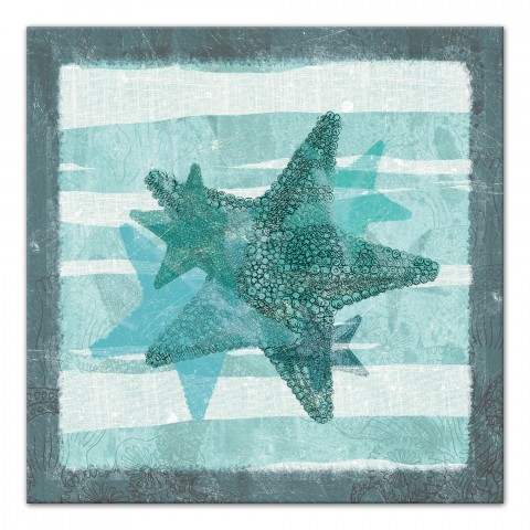 Verdant Starfish 20x20 Canvas Wall Art