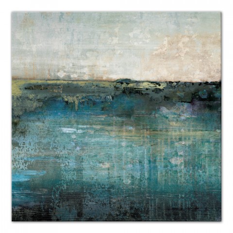 Prussian Sea 36x36 Contemporary Canvas Wall Art 