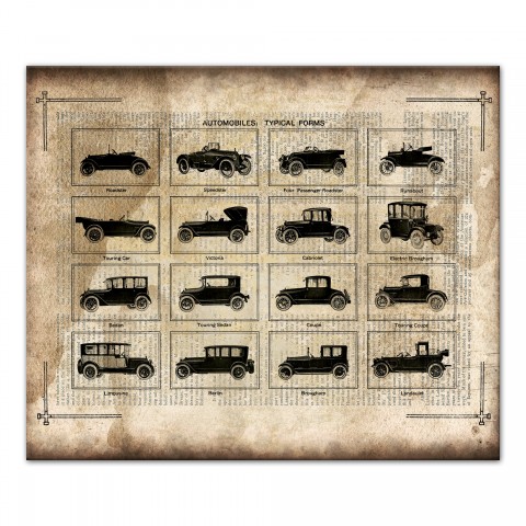 Vintage Automobiles 24x20 Canvas Wall Art