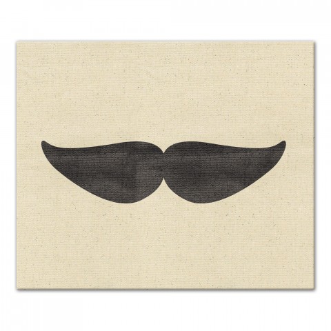Hipster Handlebar Mustache 24x20 Canvas Wall Art