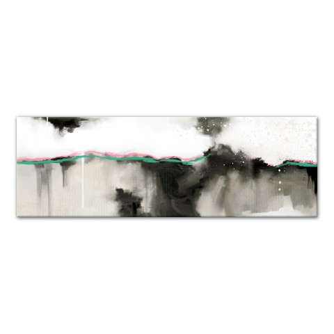 Eruption Abstract 60x20 Canvas Wall Art