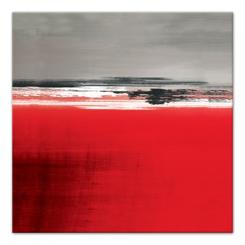 Crimson Horizon 36x36 Canvas Wall Art