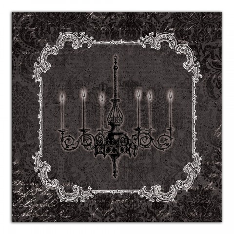 Obsidian Chandelier 36x36 Canvas Wall Art