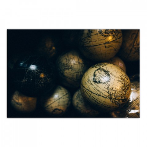Antique Sphere 48x32 Canvas Wall Art