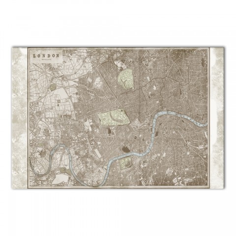 Vintage London 48x32 Canvas Wall Art 