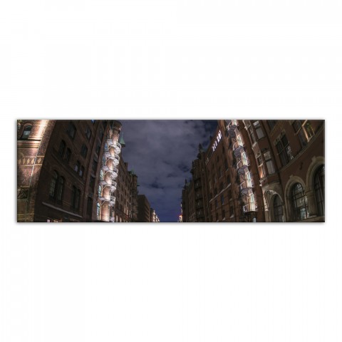 Brussels at Night 60x20 Canvas Wall Art 