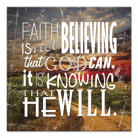 Faith Typography 20x20 Canvas Wall Art
