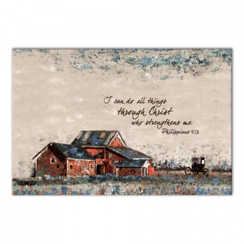 All Things Through Christ 30x20 Canvas Wall Art 