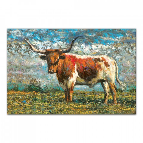 Majestic Bull 30x20 Canvas Wall Art