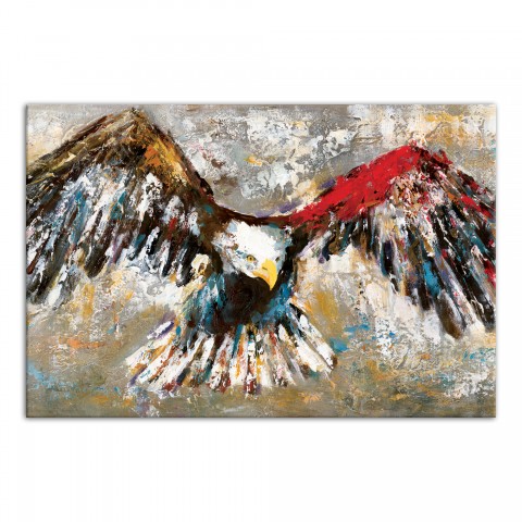 Painterly Eagle 30x20 Canvas Wall Art 