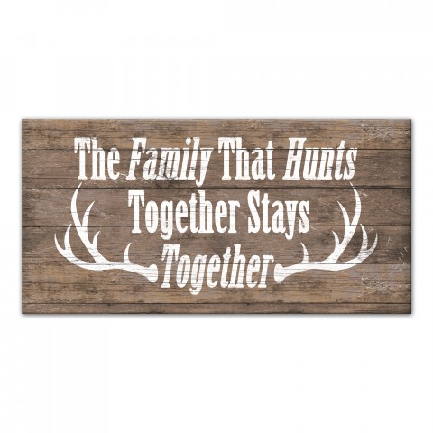 The Family That Hunts 20x10 Canvas Wall Art