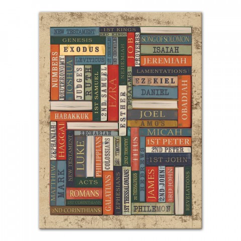 Bible Books 30x40 Canvas Wall Art