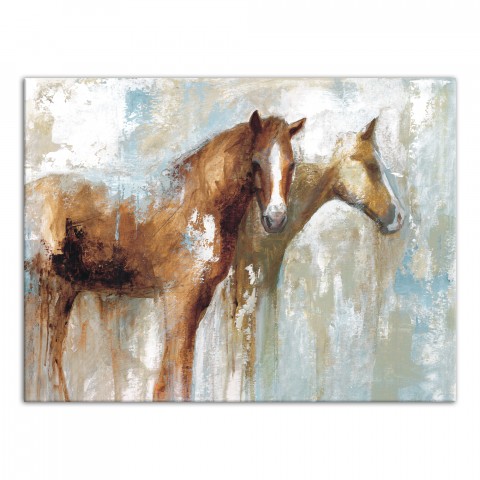 Horse Pals 40x30 Canvas Wall Art