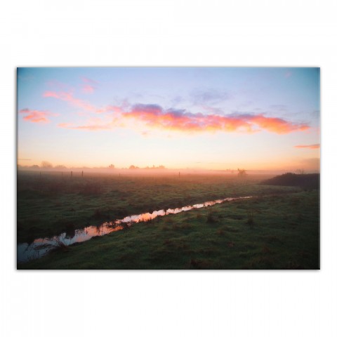 Sunset Field 48x32 Canvas Wall Art